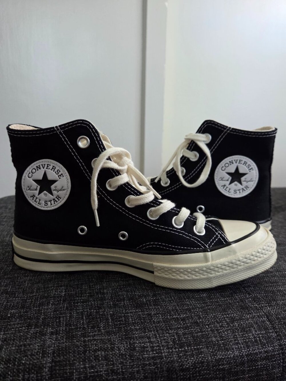 Chuck 70 High Top | Womens Size 7 | Black/black/egret